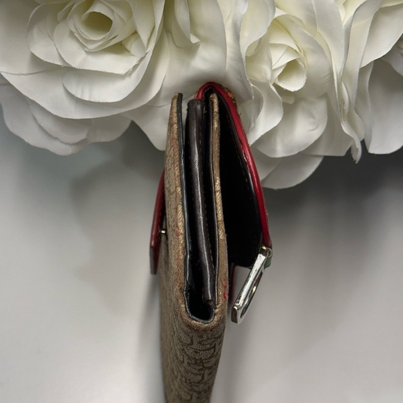 Vintage Christian Dior Brown Trotter Raster Saddle Bi-Fold Wallet - Picture 4 of 10